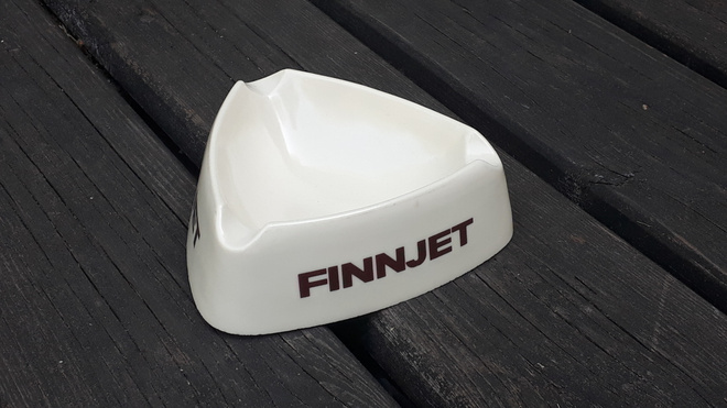 Vanha Vintage Finnjet tuhkakuppi