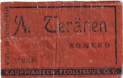 Somero, A. Teränen, V. 6774.  s56