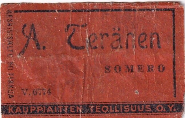 Somero, A. Teränen, V. 6774.  s56