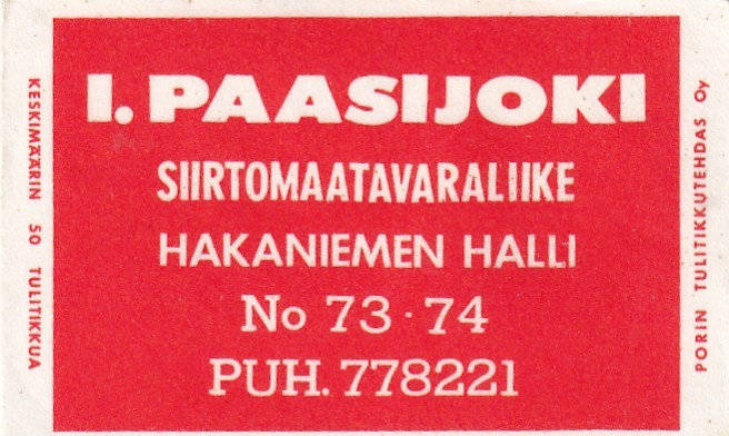 Helsinki, I. Paasijoki, Hakaniemen halli   6/10