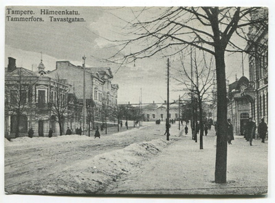 Tampere Hämeenkatu 1910-luvulla UP, kulkenut 1985