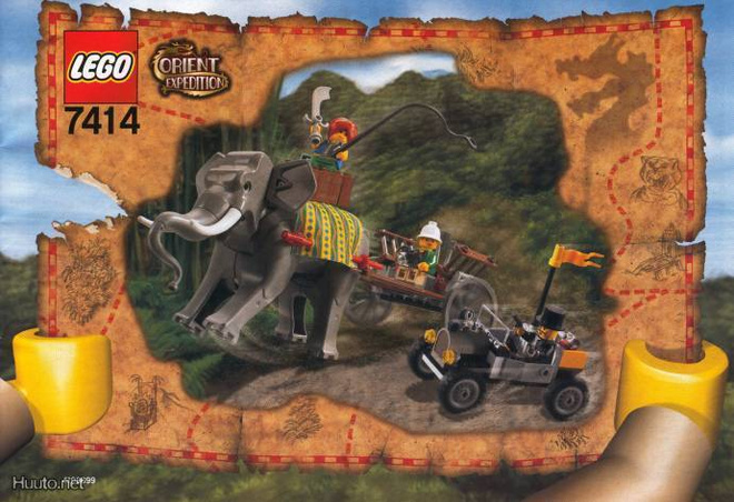 Lego Ohjekirja 7414 Elephant Caravan ( Adventurers )