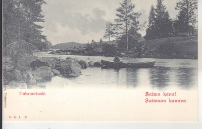 Saimaan kanava Tinkamonkoski käyttämätön kortti,