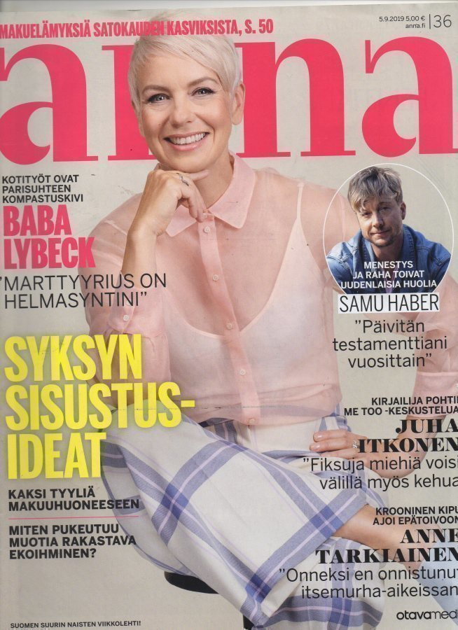Anna n:o 36 2019  Baba Lybeck. Iina-Kaisa. Samu. Juha.