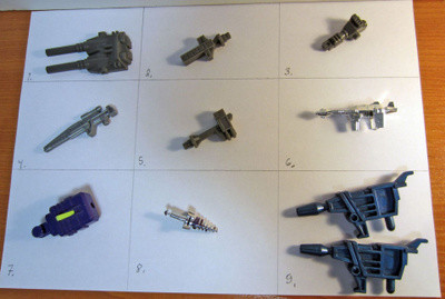 Transformers G1 Varaosia