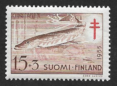 Tuberkuloosi 15+3mk 1955 (LAPE 444) **