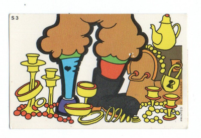 Purkkakuva Funny Figures 1971  S 3  Merirosvo Purukumikuva