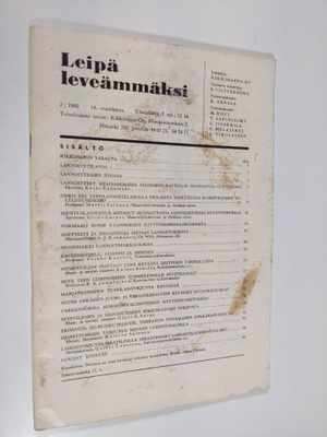 Leipä leveämmäksi 2/1966