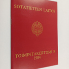 Sotatieteen Laitos : toimintakertomus 1984 - pikkukuva 1