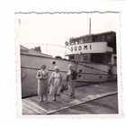 VANHA Valokuva Laiva Suomi 1940-1950-l 6 x 6 cm - pikkukuva 1