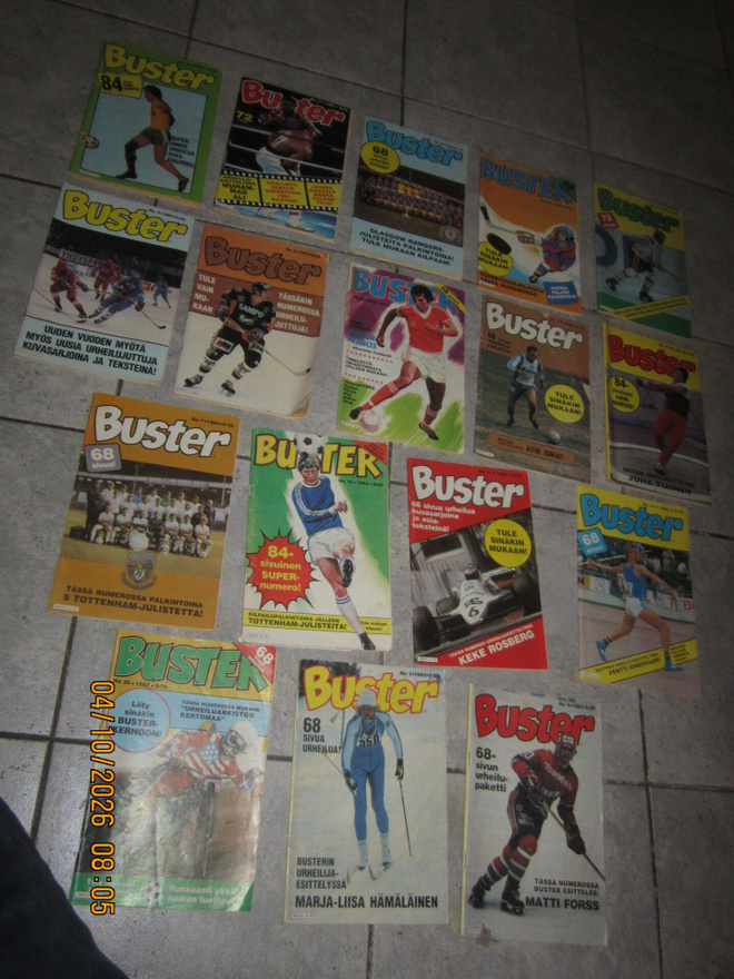 buster lehtiä v 1982 yht 17 kappaletta
