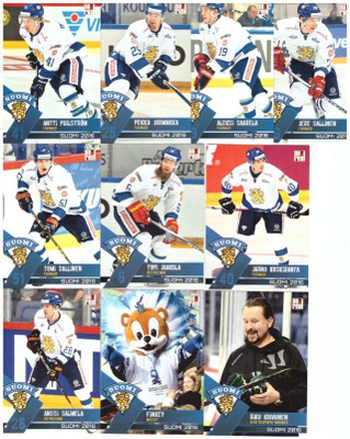 10 x TEAM FINLAND SeReal 2016 mm. PIHLSTRÖM, JORMAKKA.....