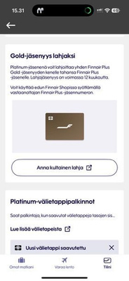 Finnair Gold - Taso
