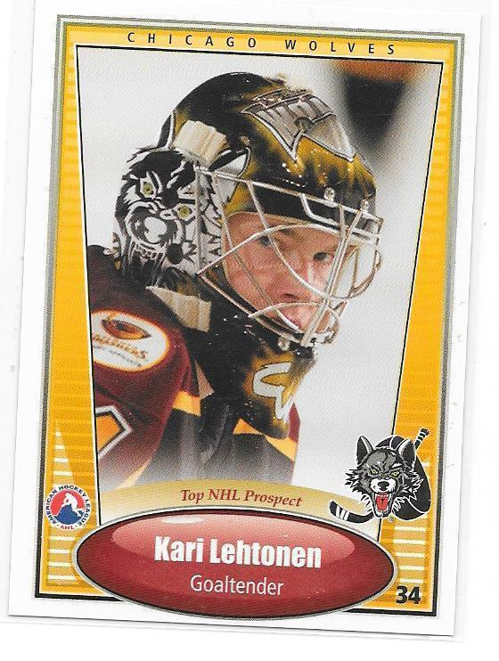 2004-05 Chicago Wolves #34 Kari Lehtonen Jokerit farmi MV