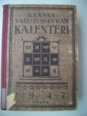 Kansanvalistusseuran kalenteri 1947 ja 1946 (21.5)