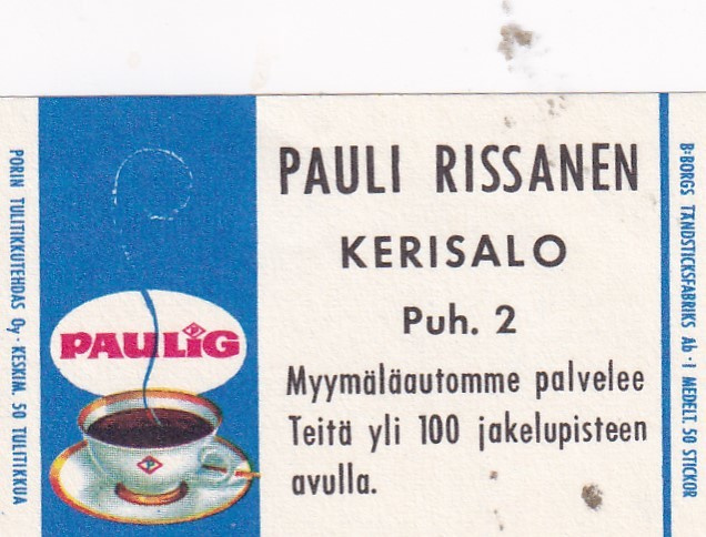 Kerisalo, Pauli Rissanen , Paulig     7/3