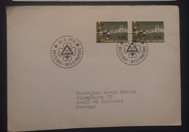 1970  Kemian teollisuus FDC merkkiparilla