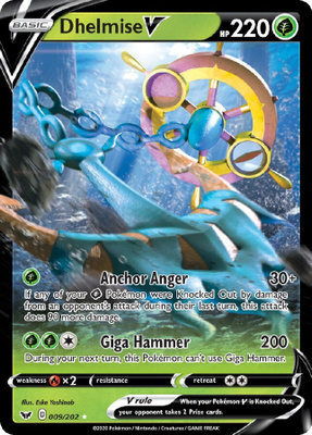 Dhelmise V 009/202 - Sword & Shield Base Set - NM/M