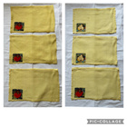 Keltaiset vintage pöytätabletit, 6 kpl ( Koko 48 x 30 cm ) - pikkukuva 2