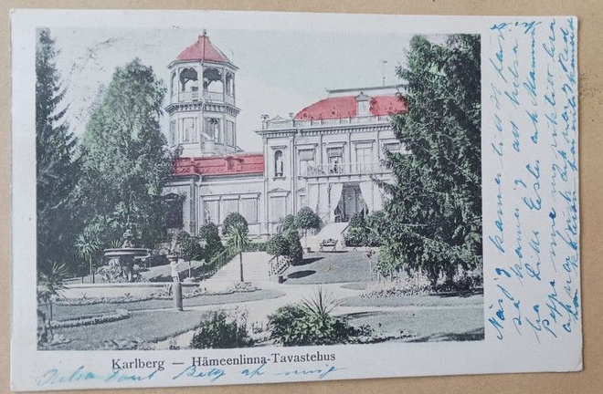 Hämeenlinna, Karlberg, julkisivu, vanha väripk kulk.