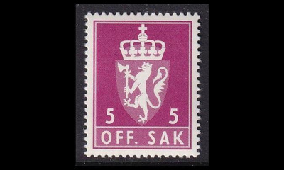 Norja 106 ** Virkamerkki 5 öre (1980)