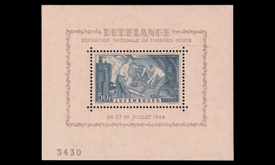 Luxemburg 412BL6 ** Postimerkkinäyttely (1946)