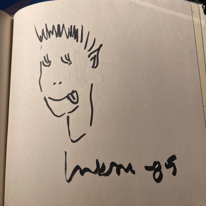 Matti "SIG" Inkinen piirustus nimikirjoituksella