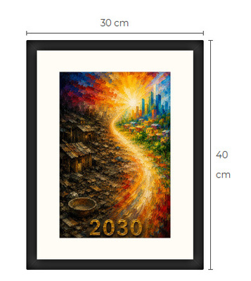 Uusi SDG Kestävä kehitys 2030 art print taulu 30 cm x 40 cm