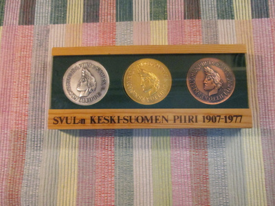 SVUL Keski Suomen Piiri 1907-1977 mitalit /Alvar Aalto.
