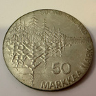 Hopeakolikko—50 markkaa 1835-1985 Kalevala juhlaraha - pikkukuva 1