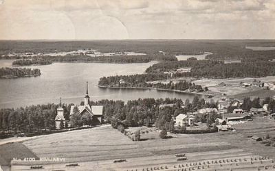 VANHA POSTIKORTTI KIVIJÄRVI 1955 (AB20)