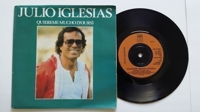 Julio Iglesia Quiereme Mucho 7" sinkku + Juliste  4/16.