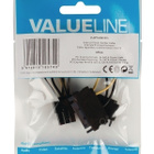 Valueline Virtakaapeli 15-pin 2xSATA - 6-pin PCI Express UUS - pikkukuva 2