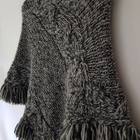 Harmaa Zara Poncho Neule - koko M - pikkukuva 2