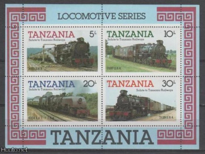 (S0470) TANZANIA, 1985 (Locomotives). SS. MNH**