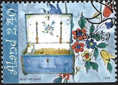 Åland 1999 ÅV 7 Kansantaidetta EP leima LaPe 153