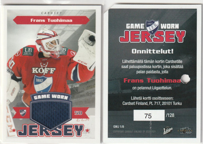 Frans Tuohimaa hifk Jersey Cardset 2020-21