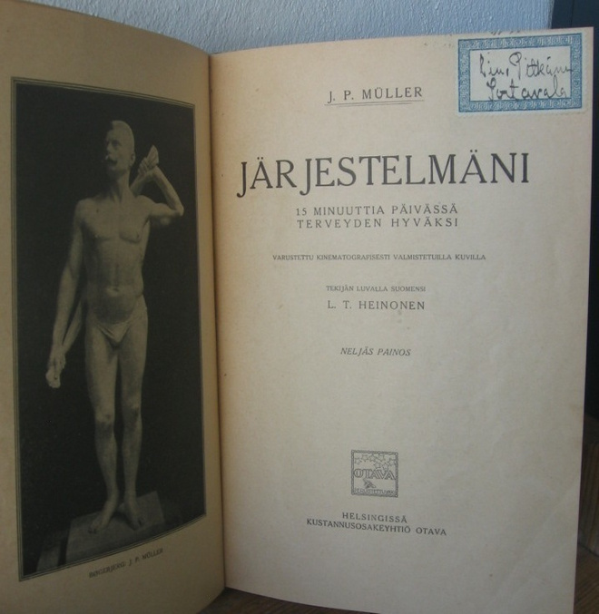 J. P. Müller: Järjestelmäni, Otava 1920. 4p. 112 s.
