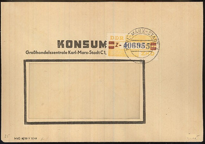 DDR Verwaltungspost Mi 25 kirje