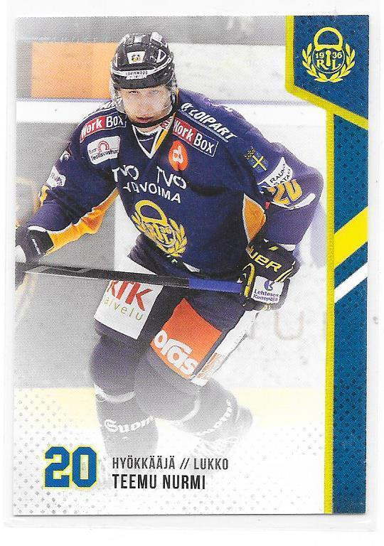 2014-15 CardSet #91 Teemu Nurmi Lukko
