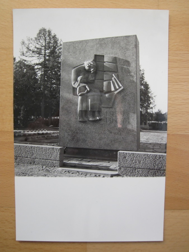 VANHA Valokuva Rauma Sankaripatsas 1940-l
