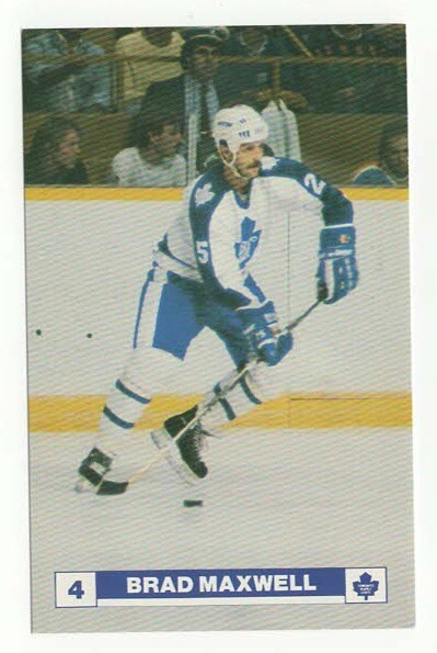 Brad Maxwell Toronto Maple Leafs Team Issue Postcard
