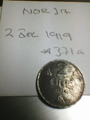 Norja 2 öre 1919, km#371a
