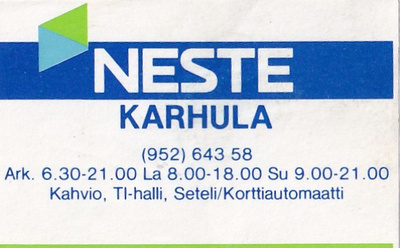 Karhula . NESTE     ,  b419