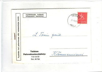 FIRMAKORTTI TEISKO -KÄMMENNIEMI