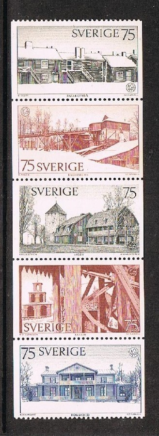 Ruotsi 1975 - Rakennustensuojelu 5eril  ++