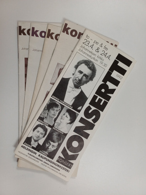 Helsingin kaupunginorkesteri konserttilehti : 5 lehteä : ...