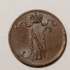 *Suomi * 1 penni *1902*Nikolai II Copper/Kupari *1+ - pikkukuva 2