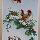 Linnut rautatammen oksalla, vanha joulupk, k. k-k - pikkukuva 1