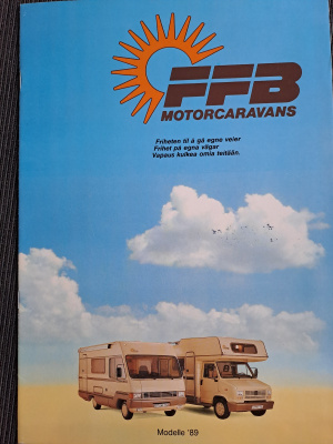 Fiat Ducato FFB matkailuautot -esite, 1989